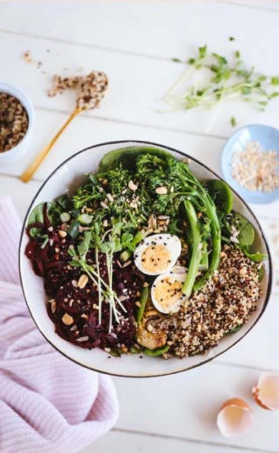 A fresh green breakfast bowl from the recipe book